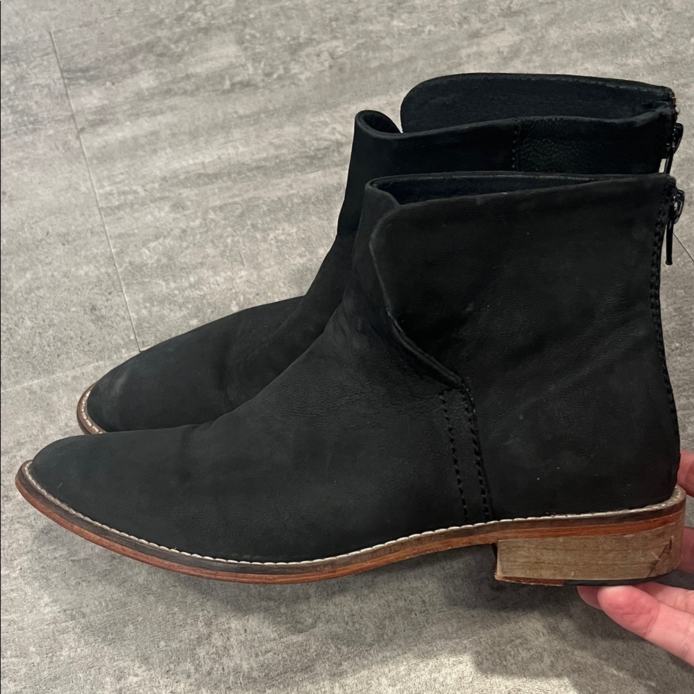 Free People Black Suede Ankle Boots